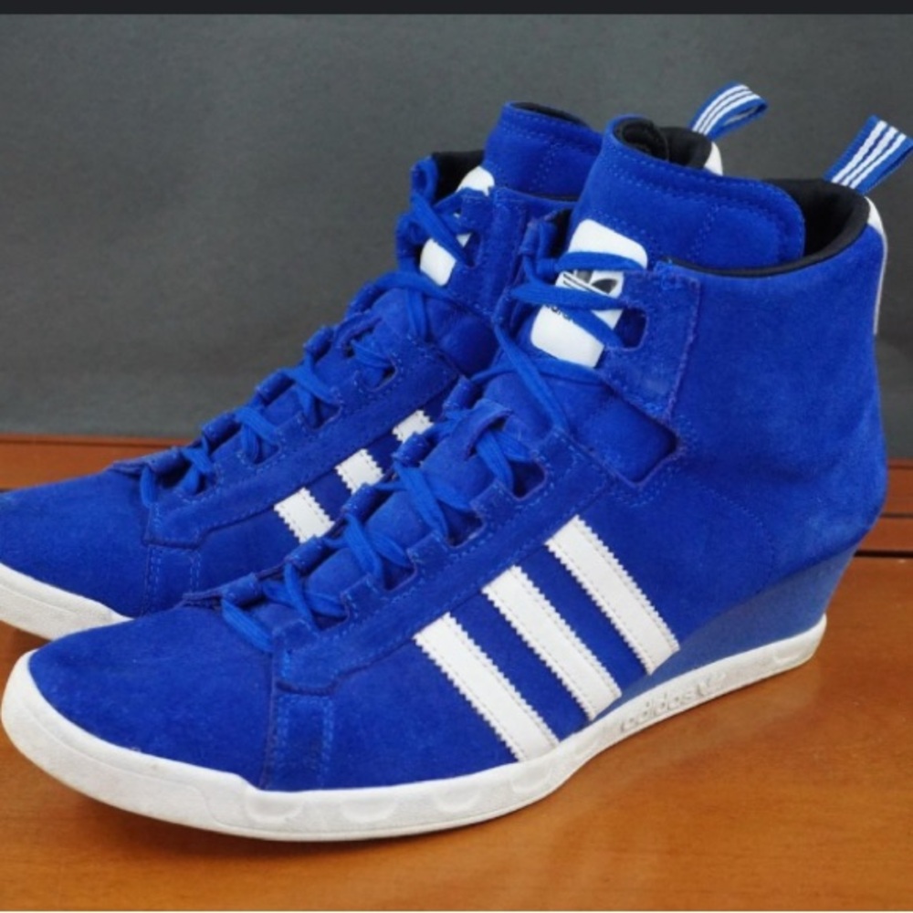 Adidas Royal Blue Y2K  Suede Sneaker wedges super rare